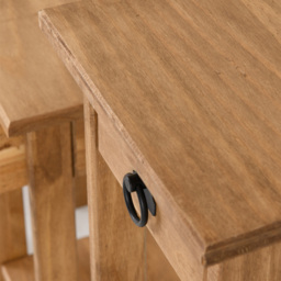Seconique Corona Distressed Waxed Pine Plant Stands Set of 3 - Size: 27 x 25 x 73cm - Brown - Wilko - thumbnail 7
