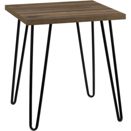 Dorel Owen Walnut Retro End Table Black - Size: 55 x 49 x 49cm - Wilko - thumbnail 3