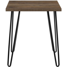 Dorel Owen Walnut Retro End Table Black - Size: 55 x 49 x 49cm - Wilko - thumbnail 4