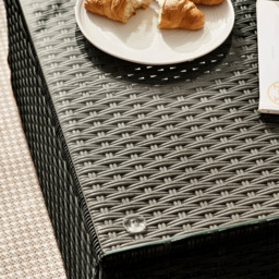 Furniturebox Windermere 4 Seater Black Rattan Sofa Lounge Set - Wilko - thumbnail 4