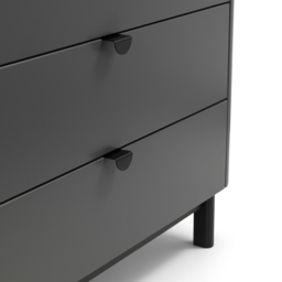 Julian Bowen Chloe 4 Drawer Storm Grey Chest of Drawers - Black - Wilko - thumbnail 7