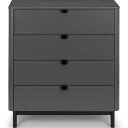 Julian Bowen Chloe 4 Drawer Storm Grey Chest of Drawers - Black - Wilko - thumbnail 5