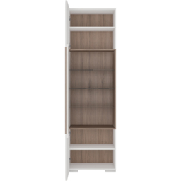 Florence Toronto Single Door White and San Remo Oak Glazed Narrow Display Cabinet - Furniture To Go - Wilko - thumbnail 5