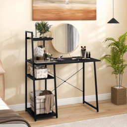 Costway Office Desk with Bookshelf and Host Stand Black - Size: 111 x 61 x 15cm - Wilko - thumbnail 6
