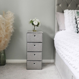 JVL Silva 4 Drawer Wide Fabric Storage Tower - JVL Homewares - Wilko - thumbnail 6