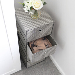 JVL Silva 4 Drawer Wide Fabric Storage Tower - JVL Homewares - Wilko - thumbnail 7