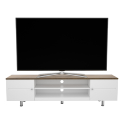 AVF Whitesands 2 Door 2 Shelf Satin White TV Unit - Size: 39.6 x 190 x 50cm - Multi - Wilko - thumbnail 5