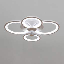 Living and Home White 4 Light Circle Ceiling Light - Size: 10 x 58 x 38cm - Wilko - thumbnail 5