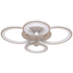 Living and Home White 4 Light Circle Ceiling Light - Size: 10 x 58 x 38cm - Wilko - thumbnail 1