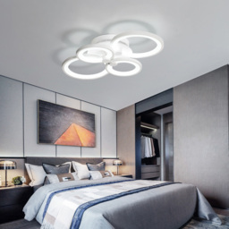 Living and Home White 4 Light Circle Ceiling Light - Size: 10 x 58 x 38cm - Wilko - thumbnail 3