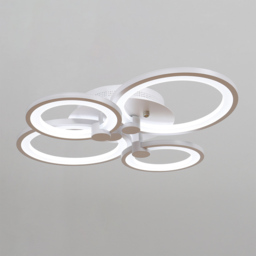 Living and Home White 4 Light Circle Ceiling Light - Size: 10 x 58 x 38cm - Wilko - thumbnail 4