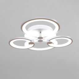 Living and Home White 4 Light Circle Ceiling Light - Size: 10 x 58 x 38cm - Wilko - thumbnail 7