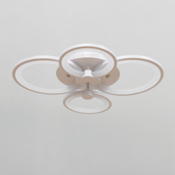 Living and Home White 4 Light Circle Ceiling Light - Size: 10 x 58 x 38cm - Wilko - thumbnail 6