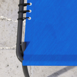 Outsunny Set of 2 Blue Foldable Cot Sun Lounger - Size: 1 Seater - Wilko - thumbnail 4