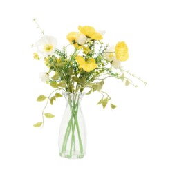 Poppy Artificial Plant Vase Arrangement - Wilko - thumbnail 3