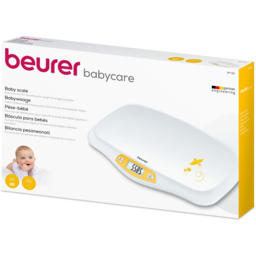 Beurer Curved Weighing Platform Baby Scale - Size: 59 x 8 x 37.2cm - White/Yellow - Wilko - thumbnail 3