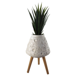 Botanik Lunar White Planter 62 x 40cm - Size: 62 x 40 x 40cm - Wilko - thumbnail 3
