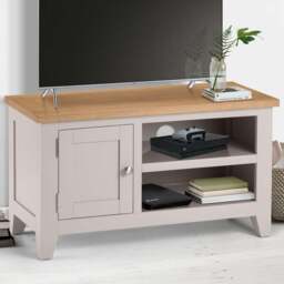 Julian Bowen Richmond Grey and Pale Oak TV Unit - Wood - Wilko - thumbnail 1