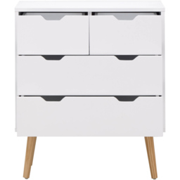 GFW Nyborg 4 Drawer White Chest of Drawers - Wilko - thumbnail 4