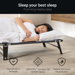 Jay-Be LE59 Single Lite Folding Bed with e-Fibre Insulator Pad - Black - Wilko - thumbnail 7