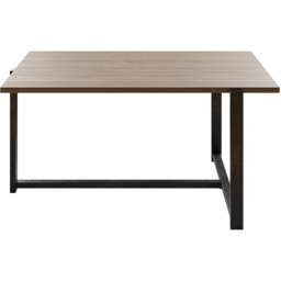 Decorotika Merideths Walnut and Black Metal Coffee Table - Size: 45 x 92 x 64cm - Multi - Wilko - thumbnail 3