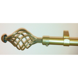 wilko Spiral 70 to 120cm Extendable Gold Curtain Pole - Size: 70 - 120cm - Alan Symonds & Co - thumbnail 3