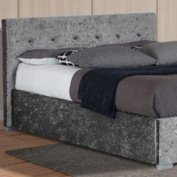 Brooklyn Double Silver Crushed Velvet Storage Ottoman Bed - Wilko - thumbnail 3