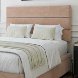 Bedmaster Small Double Mink Naples Velvet 4 Drawer Divan Base with Milan Headboard - Brown - Wilko - thumbnail 3