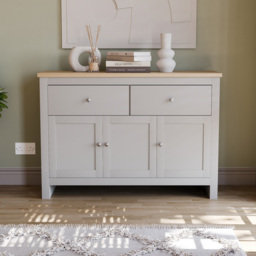 Vida Designs Arlington 3 Door 2 Drawer Grey Sideboard - Size: 35 x 117 x 82cm - Wilko - thumbnail 7