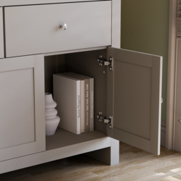 Vida Designs Arlington 3 Door 2 Drawer Grey Sideboard - Size: 35 x 117 x 82cm - Wilko - thumbnail 5