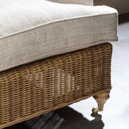 Desser Furniture Seville 2 Seater Light Oak Natural Rattan Jasper Sofa - Brown - Wilko - thumbnail 4
