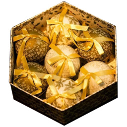 Marco Paul Snowflakes Vintage Bauble 7 Pack - Size: 8 x 8 x 8cm - Multi - Wilko - thumbnail 1
