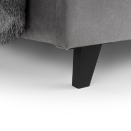 Julian Bowen Shoreditch Small Double Slate Grey Velvet Bed Frame - Wilko - thumbnail 6
