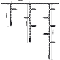 Eagle Connect Cool White LED Black Icicle Light 2m - Size: 0 x 200 x 0cm - Wilko - thumbnail 7