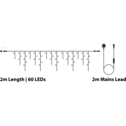 Eagle Connect Cool White LED Black Icicle Light 2m - Size: 0 x 200 x 0cm - Wilko - thumbnail 6