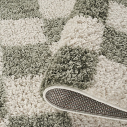 Desire Rugs Chester Sage Shaggy Checkered Rug 120 x 170cm - Size: 170 x 120 x 3cm - Green - Wilko - thumbnail 5