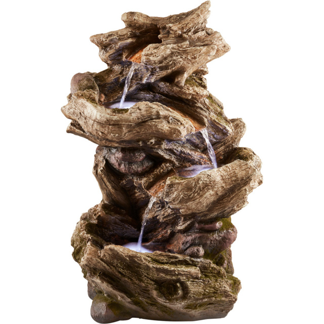 Garden Gear 4 Tier Bowl Tower Water Feature - Size: 77 x 51 x 36cm - Brown - Wilko - image 1