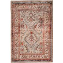 Kukoon Vintage Distressed Neutral Terracotta Beige Washable Rug 160 x 230cm - Orange - Wilko - thumbnail 1