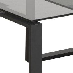 Florence Katrine Smoked Glass Top Coffee Table Set of 2 - Black - Furniture To Go - Wilko - thumbnail 6