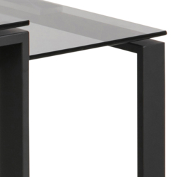 Florence Katrine Smoked Glass Top Coffee Table Set of 2 - Black - Furniture To Go - Wilko - thumbnail 7