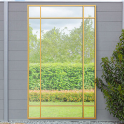 MirrorOutlet The Genestra Gold Contemporary Wall and Leaner Garden Mirror 180 x 110cm - Size: 180 x 110 x 3cm - Wilko - thumbnail 3