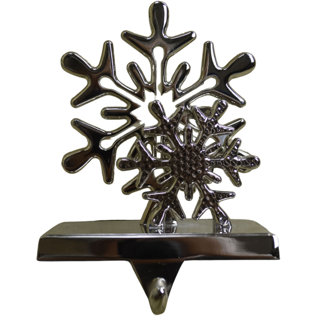 Premier Snowflake Christmas Stocking Hanger 16cm - Size: 16 x 12 x 7cm - Gold - Wilko - image 1