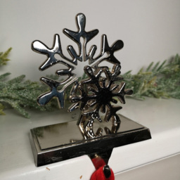 Premier Snowflake Christmas Stocking Hanger 16cm - Size: 16 x 12 x 7cm - Gold - Wilko - thumbnail 7