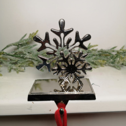 Premier Snowflake Christmas Stocking Hanger 16cm - Size: 16 x 12 x 7cm - Gold - Wilko - thumbnail 4
