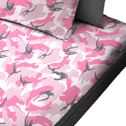 Velosso Small Camouflage Pink Fitted Sheet - Size: Single - Wilko