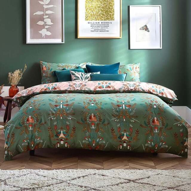 furn. Lunawood Single Fern Green Duvet Set - Wilko - image 1
