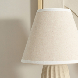 ValueLights Saskia Tapered Lamp Shade Natural Ceramic LED Table Lamp 2 Pack - Size: 31 x 20 x 20cm - Cream - Wilko - thumbnail 5