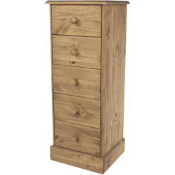 Core Products Cotswold 5 Drawer Pine Narrow Chest of Drawers - Brown - Wilko - thumbnail 5