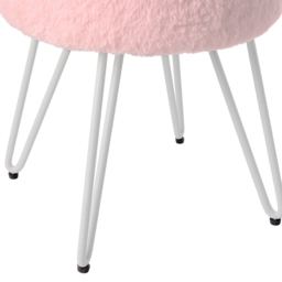 Living and Home Pink Fuzzy Vanity Footstool - Wilko - thumbnail 6