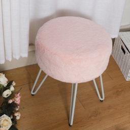Living and Home Pink Fuzzy Vanity Footstool - Wilko - thumbnail 7